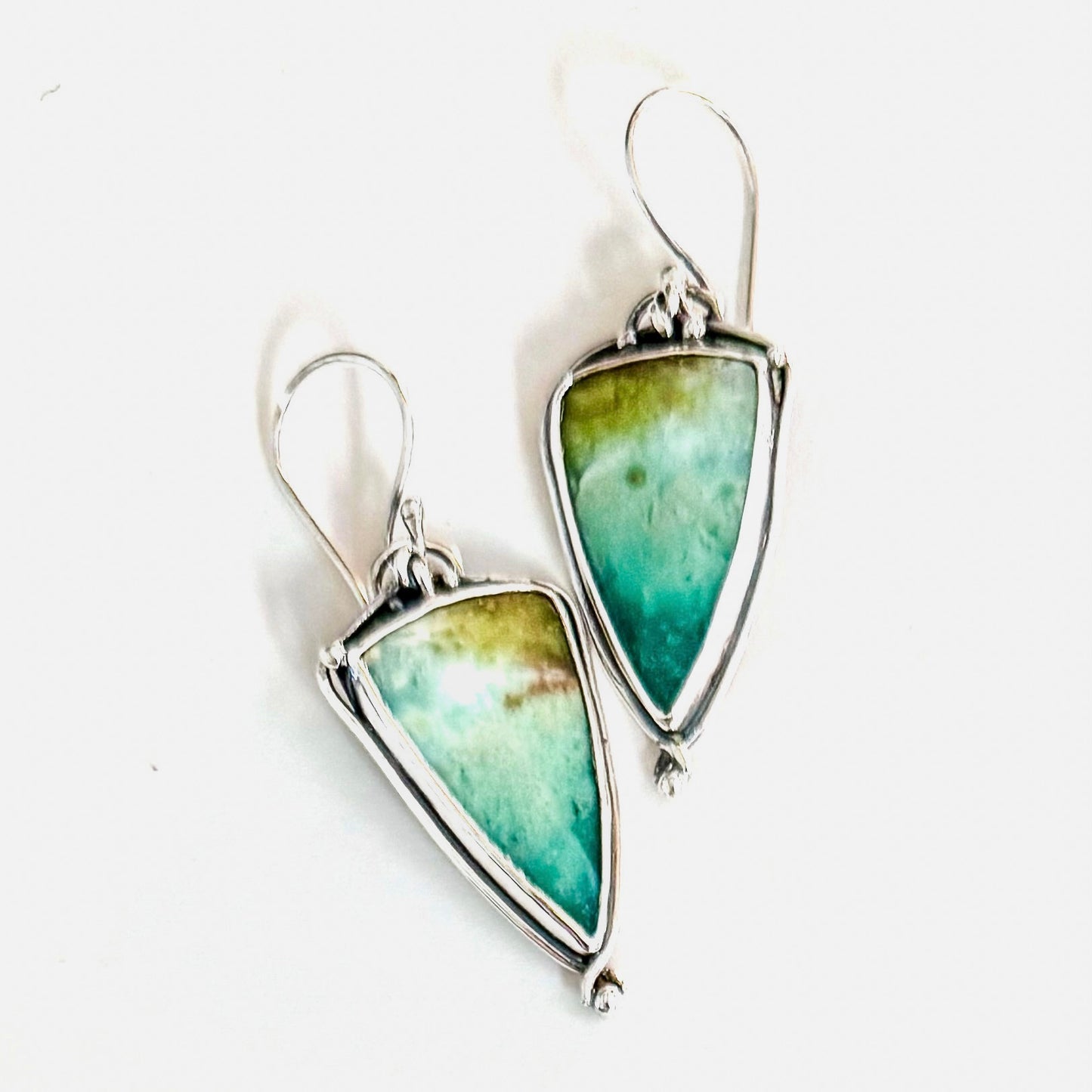 Opalized Wood Knots & Drop Earrings