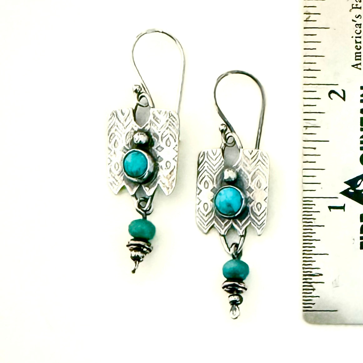 Sterling & Turquoise Dangle Earrings