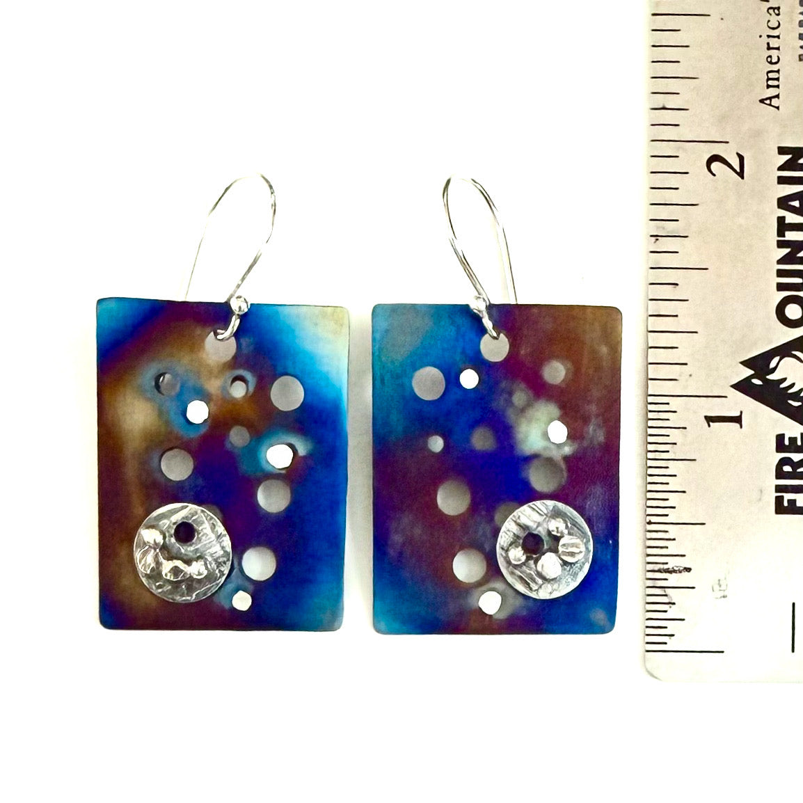 Swiss Cheese Titanium Earrings