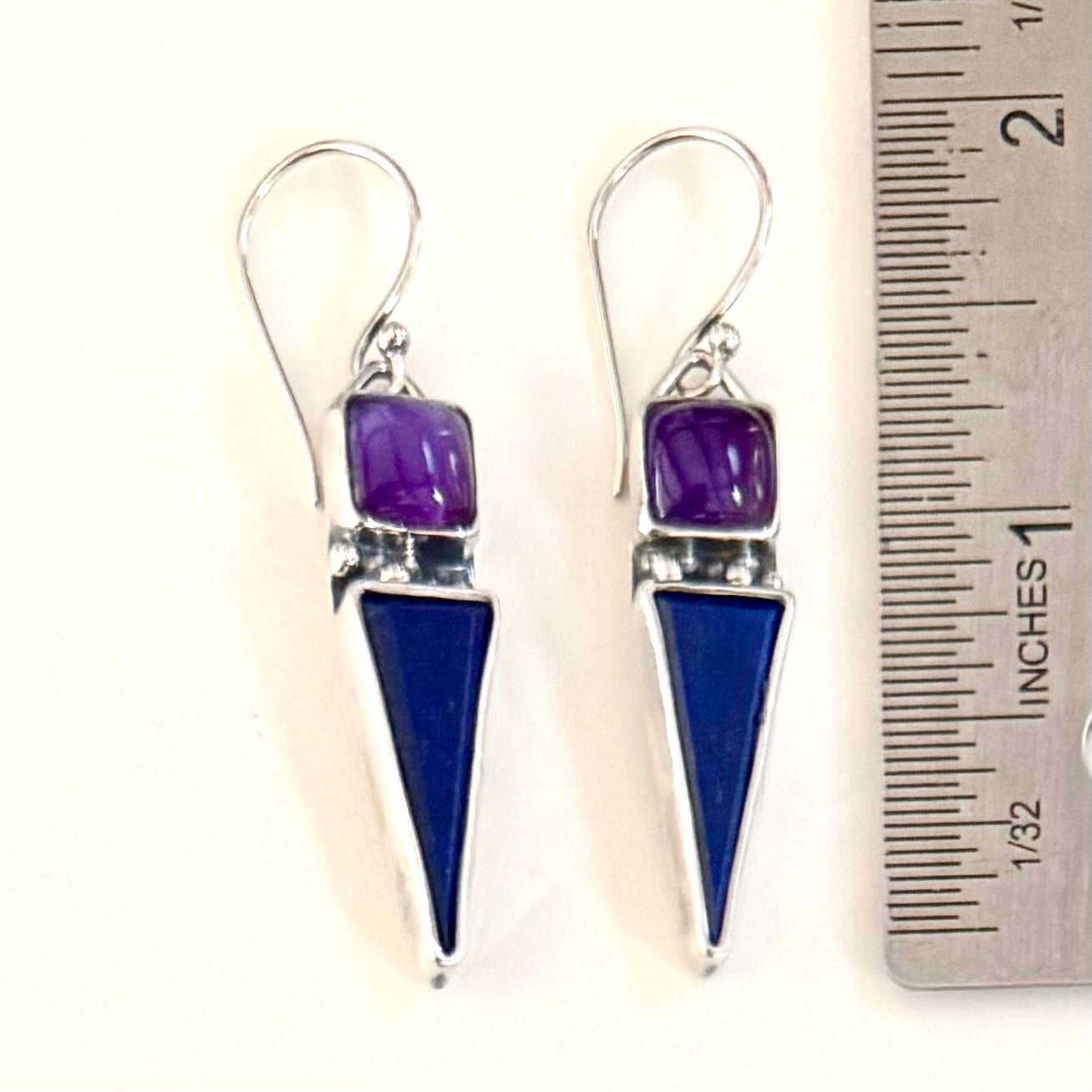 Amethyst & Lapis Earrings
