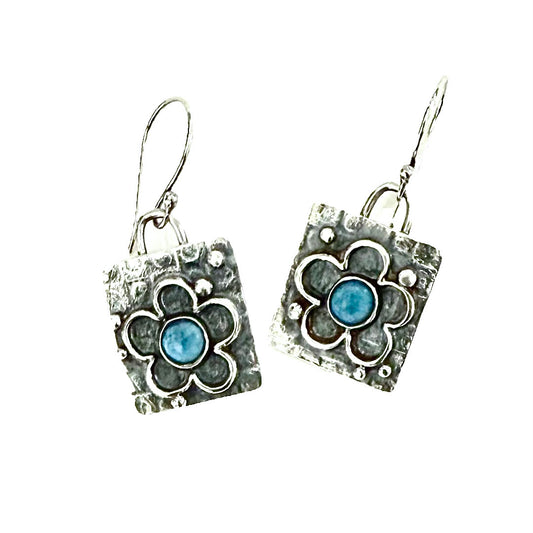 London Blue Topaz Flower Earrings