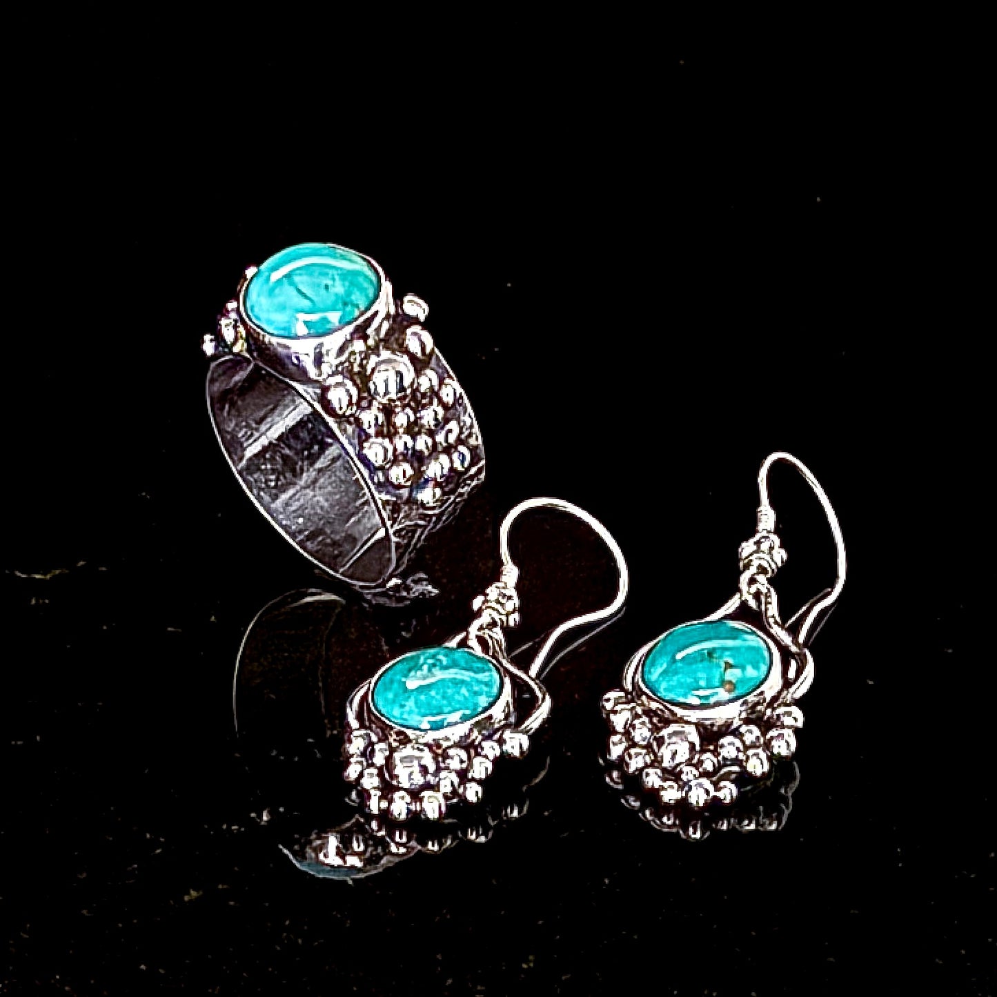 Turquoise Bobble Ring