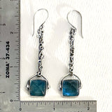 Aquamarine Chunky Dangle Earrings