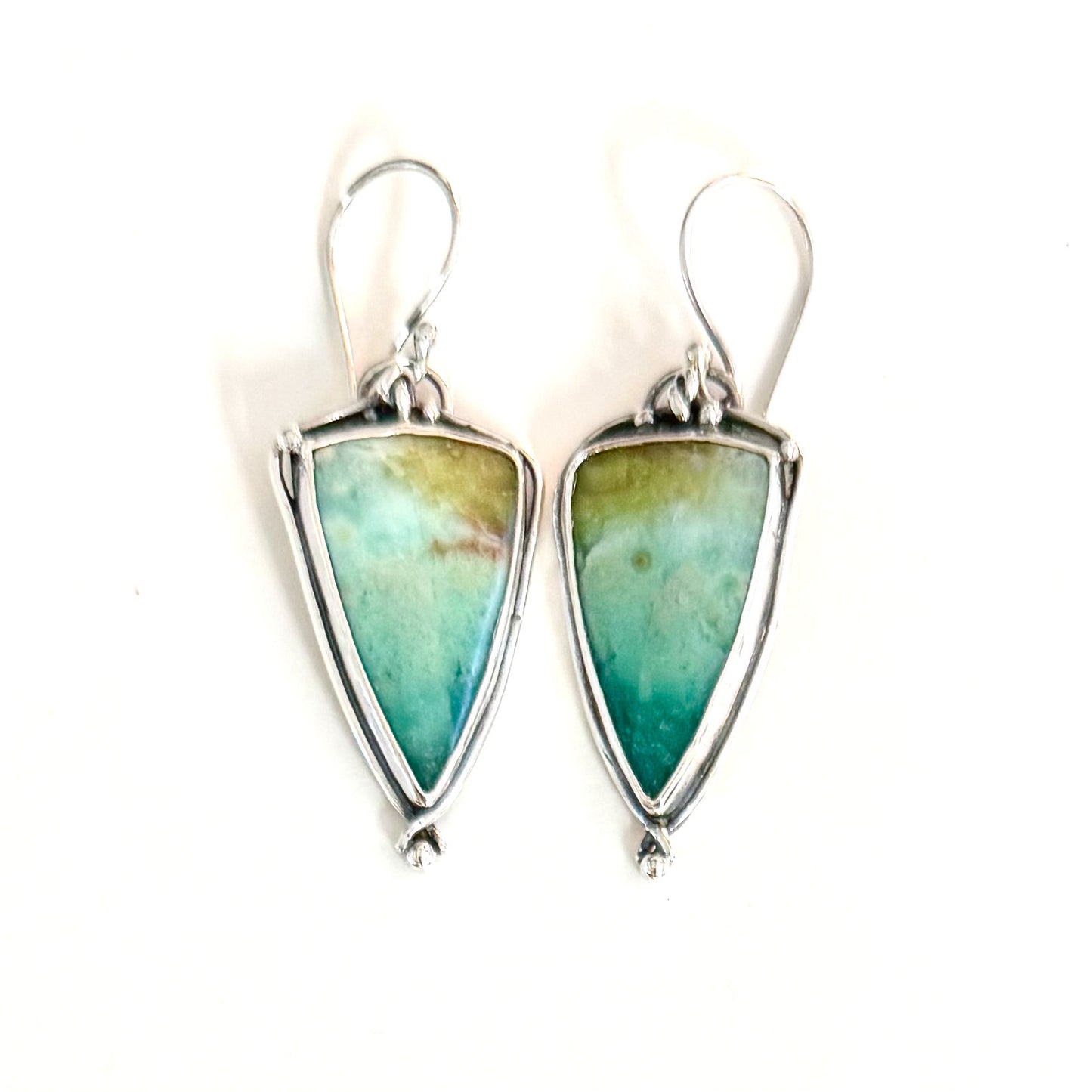 Opalized Wood Knots & Drop Earrings