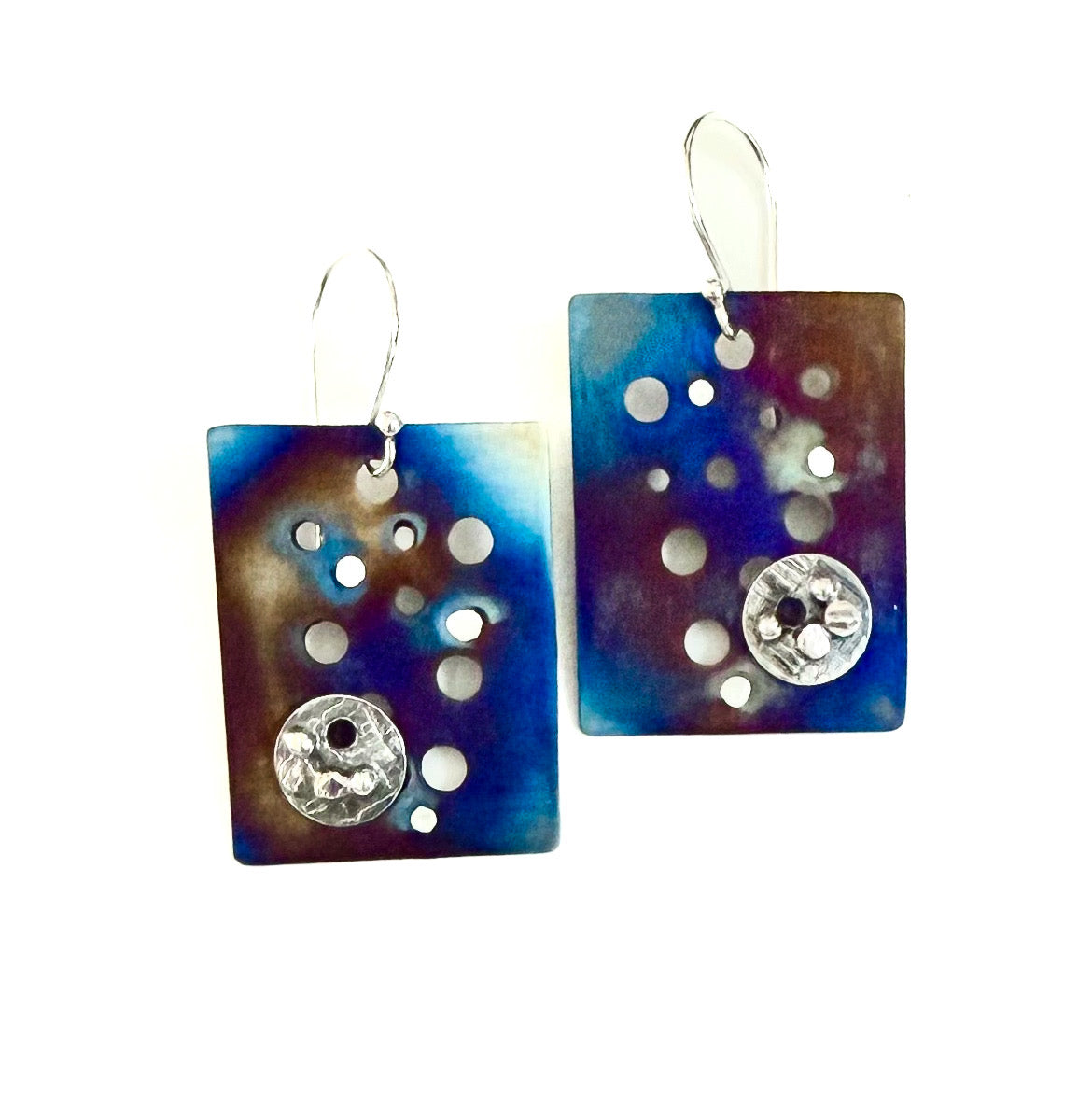 Swiss Cheese Titanium Earrings
