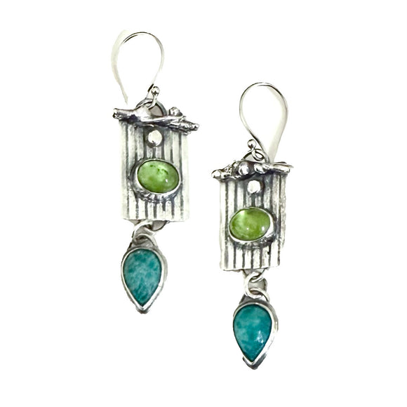 Peridot & Amazonite at the Beach Earrings