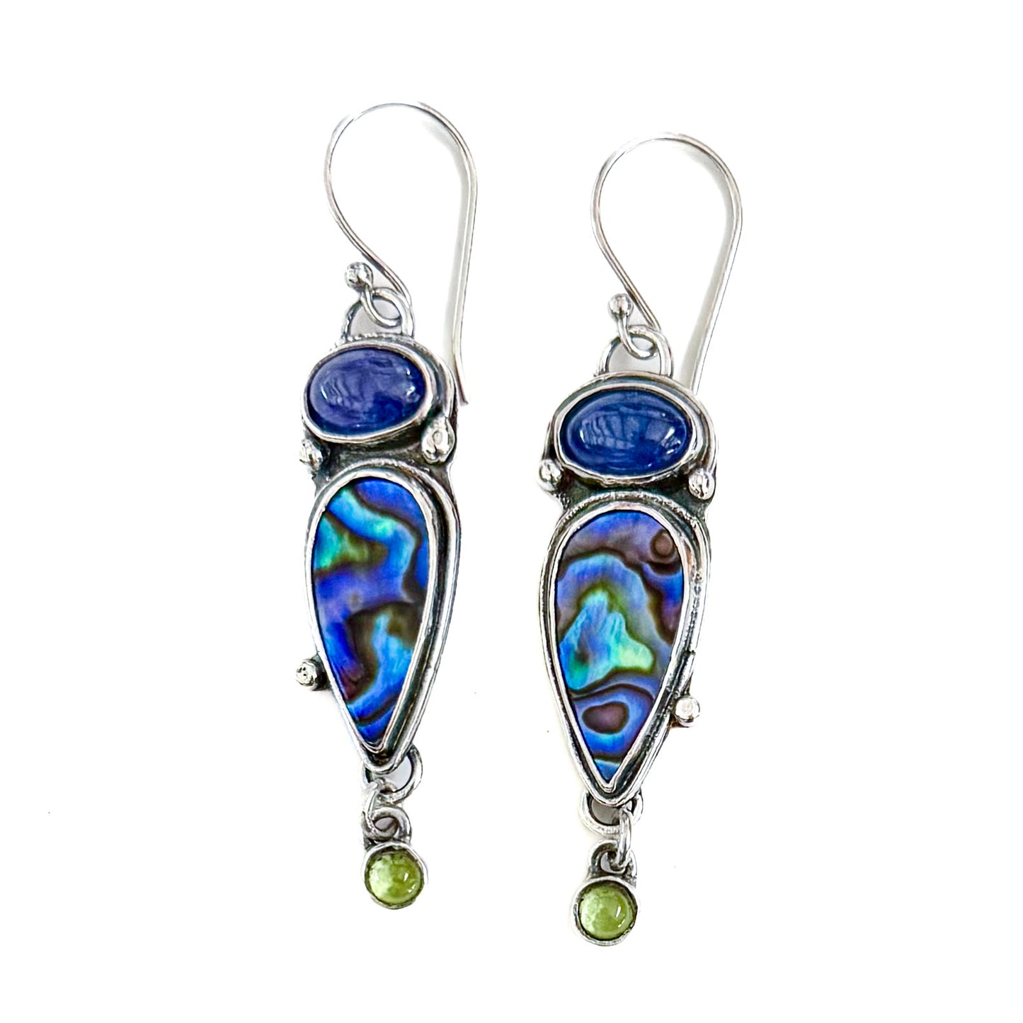 Abalone and Tanzanite Dangles