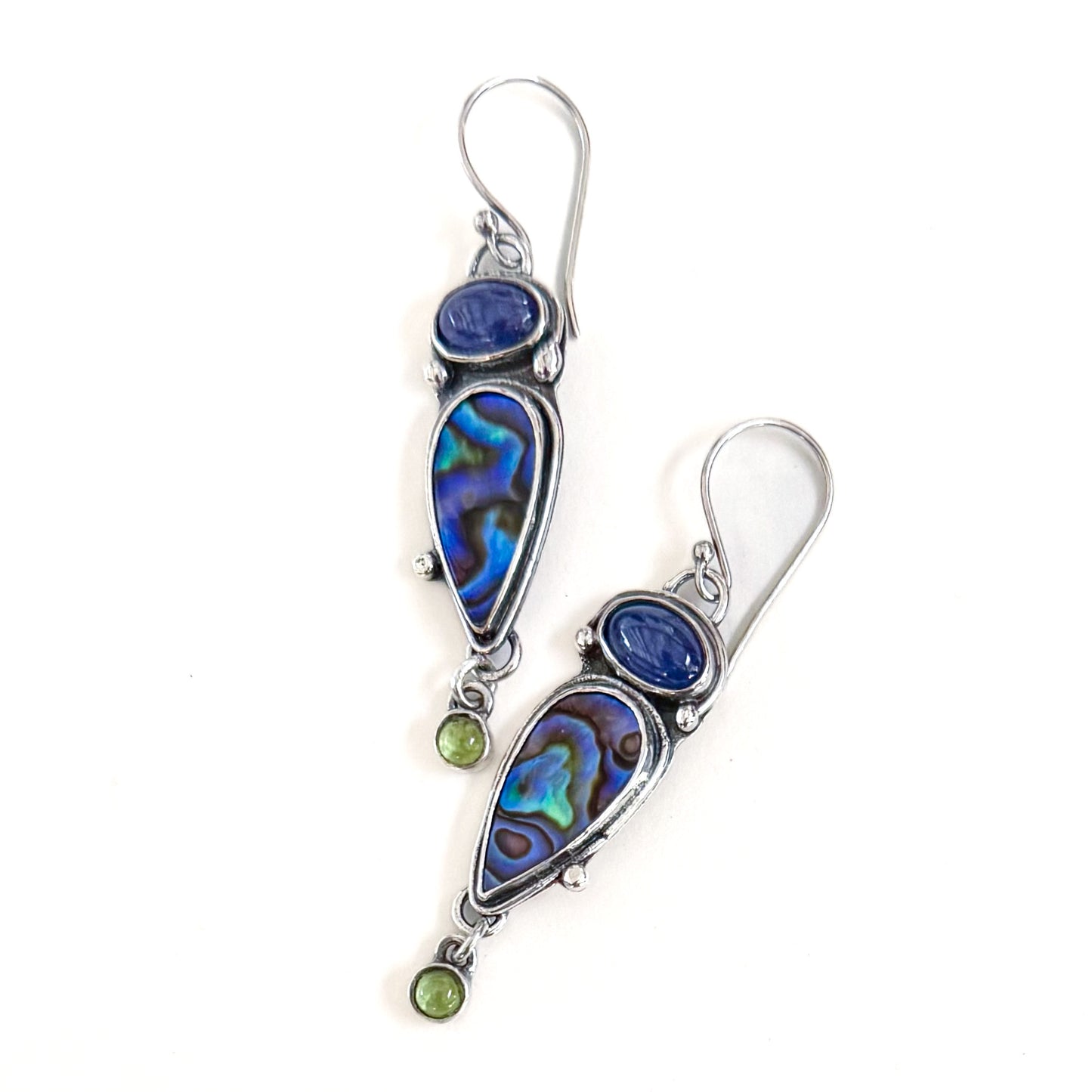 Abalone and Tanzanite Dangles