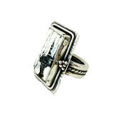 Square White Buffalo Wing Earrings
