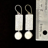 White Buffalo Round Earrings