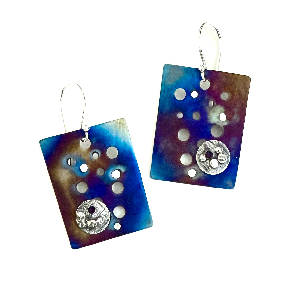 Swiss Cheese Titanium Earrings