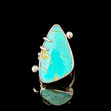 Contemporary Kingman Turquoise Ring