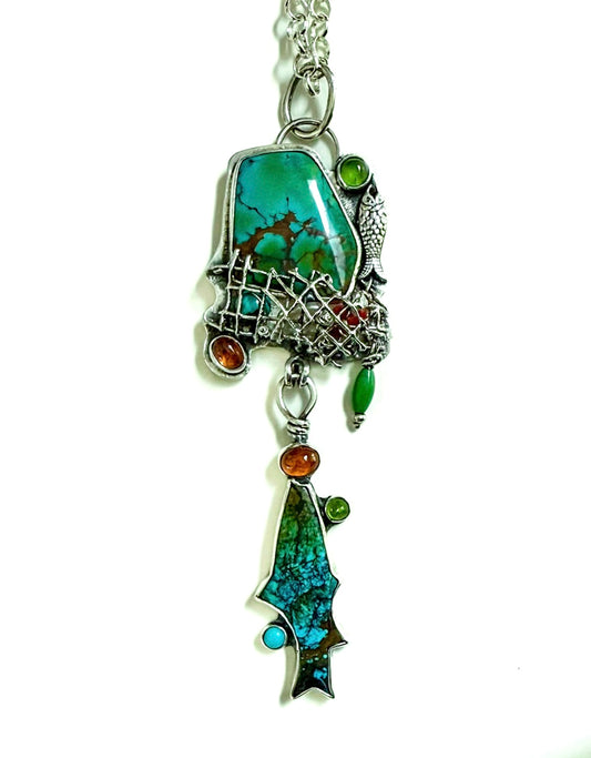 Turquoise Fishing Necklace