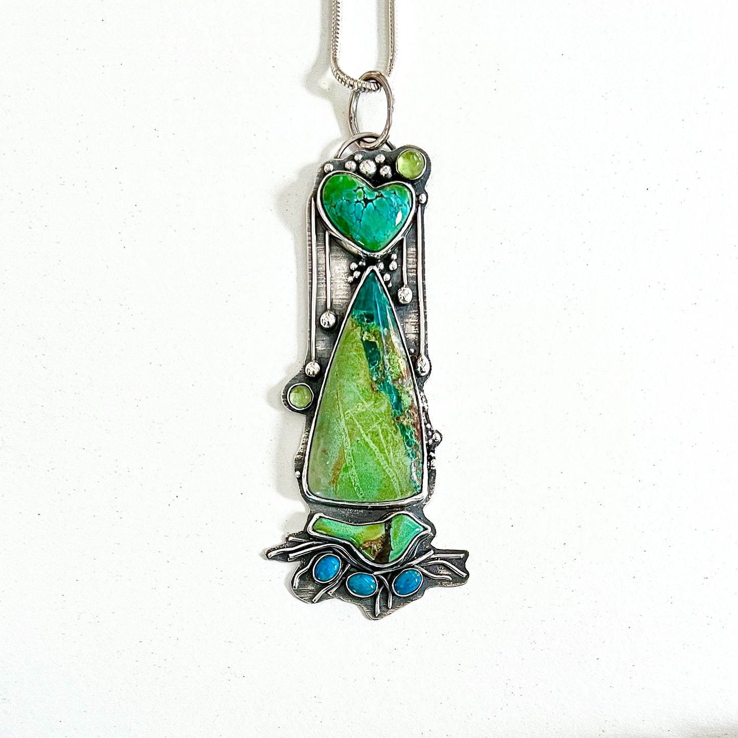 Joy Parrot Wing Chrysocolla Necklace