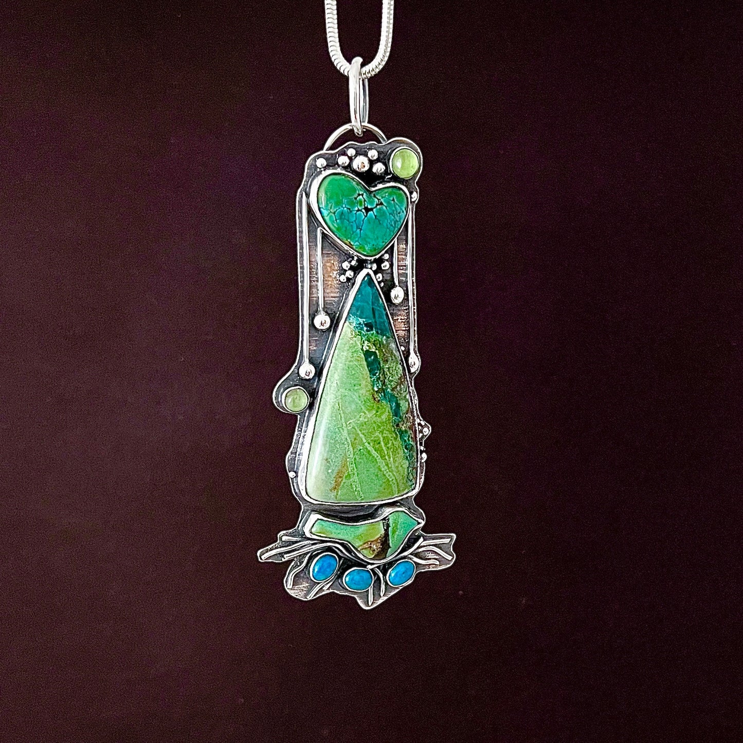 Joy Parrot Wing Chrysocolla Necklace