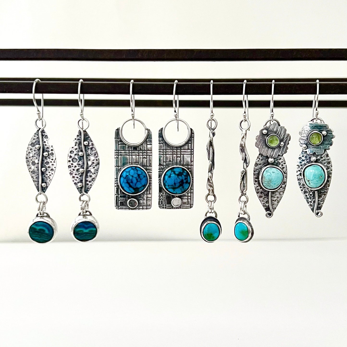 Sonoran Gold Turquoise Dangle Earrings