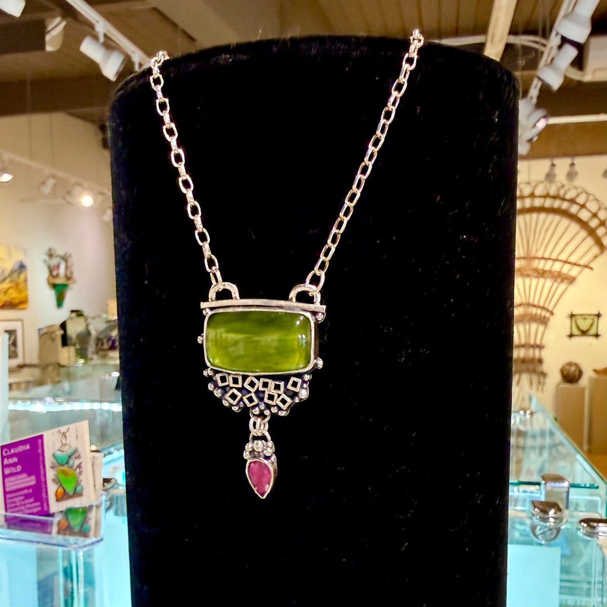 Sterling Silver Vesuvianite Necklace