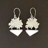 White Buffalo Owl Wing Earrings