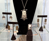 Square White Buffalo Wing Earrings