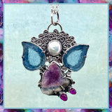 Aquamarine Angel Necklace