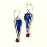 Ancient Lapis Triangle Earrings