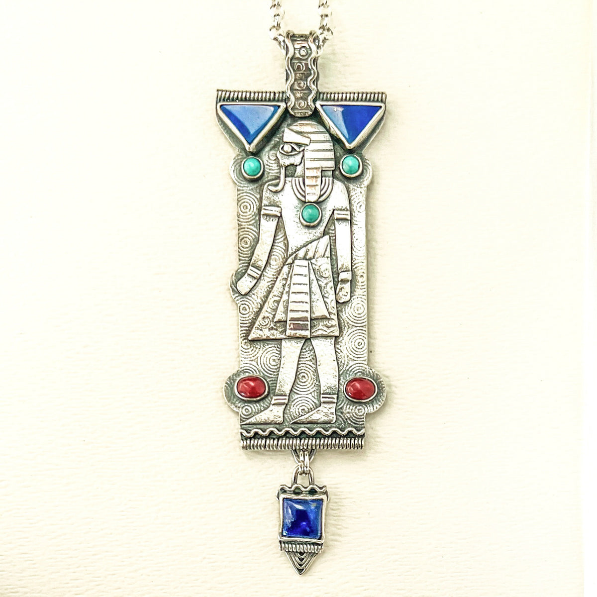 Ancient Lapis and Coral Earrings