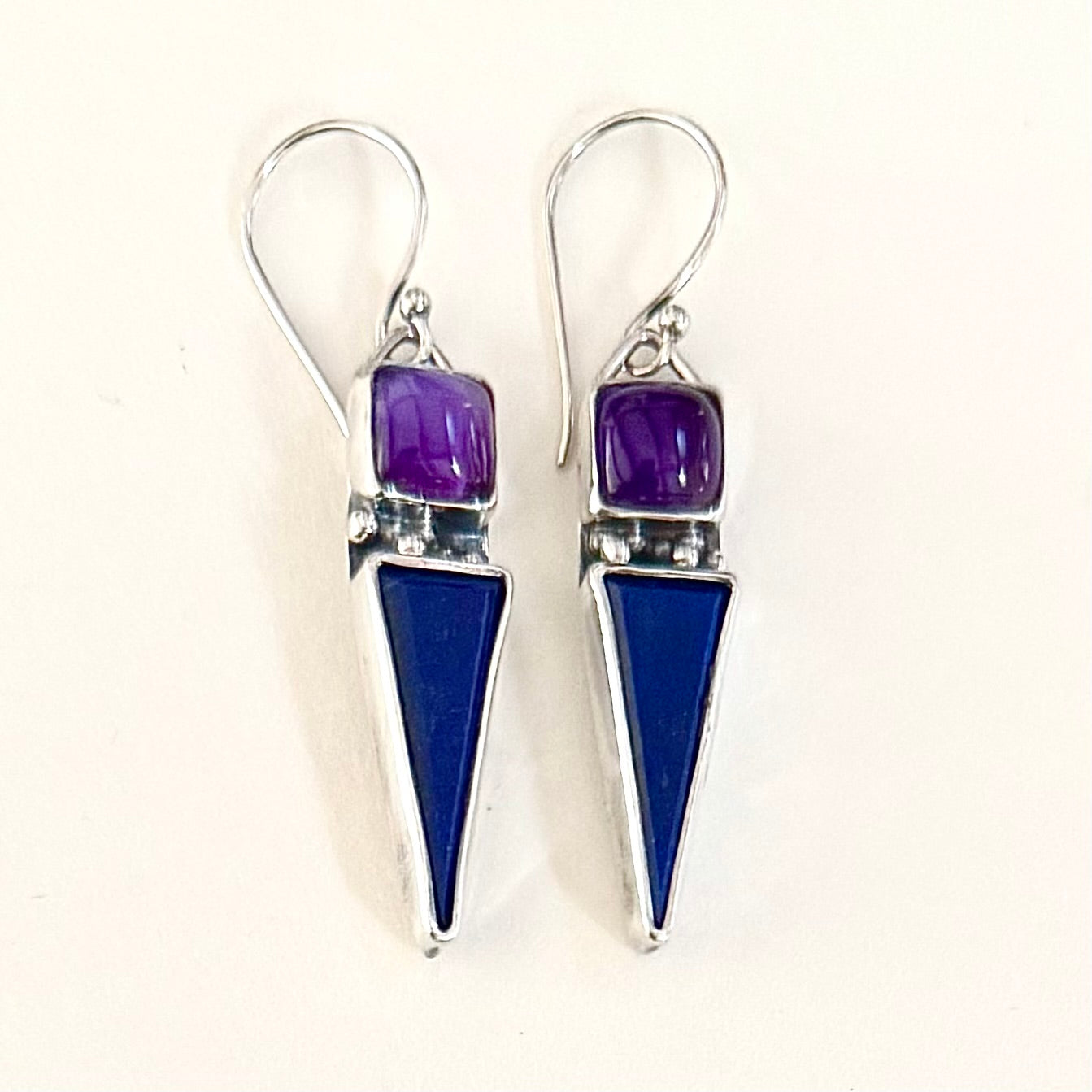 Amethyst & Lapis Earrings