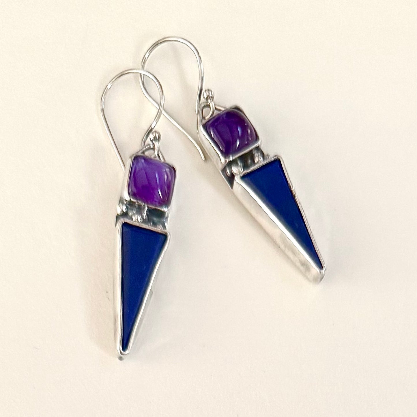 Amethyst & Lapis Earrings