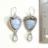 Blue Bird Agate Earrings