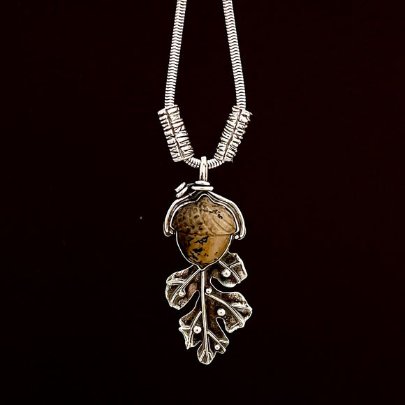 Sterling Oak Leaf Necklace
